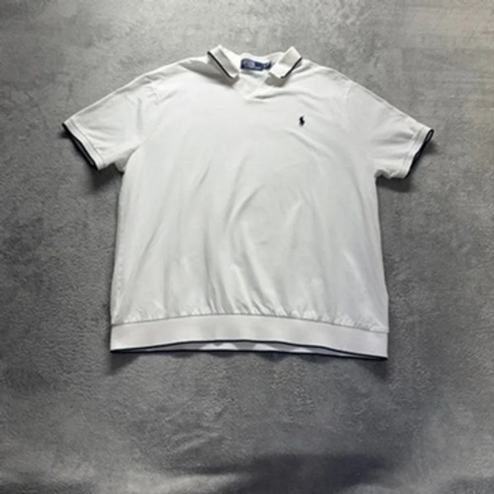 Polo Ralph Lauren Polo Shirt Mens XXL White Short Sleeve Johnny Collar